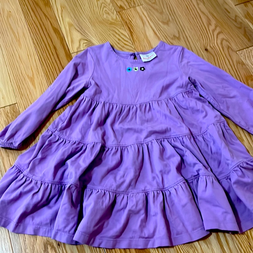 Hanna andersson long sleeve dress girls size 100 3-5yrs